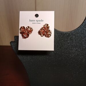 Kate Spade Rose Gold Flower Earrings NWT